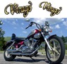 Yamaha VIRAGO XV125 XV250 XV400 XV500 XV535 Καινούρια!!!Αυτοκόλλητα Εμβλήματα χρωμίου ντεπόζιτου!!!