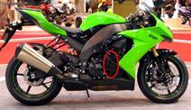 Kawasaki  Ninja ZX10R 2008-2010 Καινούρια καπάκια κινητήρα ηλεκτρονικής!!!