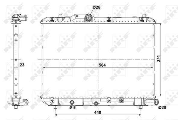 Ψυγείο νερού NRF NRF 56101 SUZUKI SWIFT 1300CC 2005