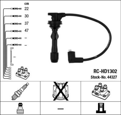 Μπουζοκαλώδιο NGK RC-HD1302 44327 HYUNDAI I10 2008-2011