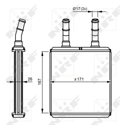 NRF 54291 Εναλλάκτης θερμότητας, θέρμανση εσωτερικού χώρου HYUNDAI ACCENT 1400 1994-2000