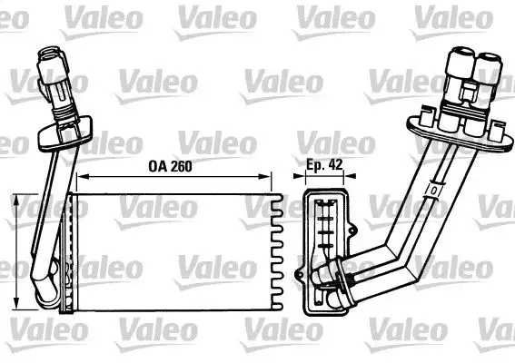 Ψυγείο Καλοριφέρ RENAULT LAGUNA ( B56 ) Liftback / 5dr 1998 - 2001 ( B56 ) 1.6 16V (B568, B561)  ( K4M 720,K4M 724  ) (107 hp ) Βενζίνη #016406510