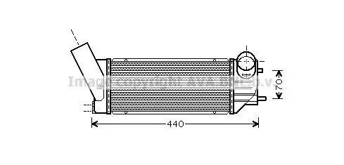 Ψυγείο Intercooler PEUGEOT 307 Hatchback / 3dr 2001 - 2005 ( 3A )  ( 3C ) 2.0 HDi 110  ( RHS (DW10ATED)  ) (107 hp ) Πετρέλαιο #030106240