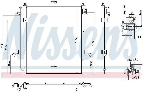 Ψυγείο A/C (Εξωτερικό) MITSUBISHI L200 Pick-Up 2006 - 2009 ( KAOT ) 2.5 D  ( 4D56 TD  ) (90 hp ) Πετρέλαιο #030506400