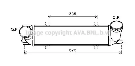 Ψυγείο Intercooler BMW 3 Series ( E90 )  Sedan / 4dr 2005 - 2011 ( E90/1/2/3 ) 316 i  ( N45 B16 A,N45 B16 AC  ) (115 hp ) Βενζίνη #031706210