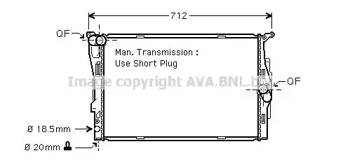 Ψυγείο Νερού BMW 3 Series ( E90 )  Sedan / 4dr 2005 - 2011 ( E90/1/2/3 ) 316 i  ( N45 B16 A,N45 B16 AC  ) (115 hp ) Βενζίνη #031706300
