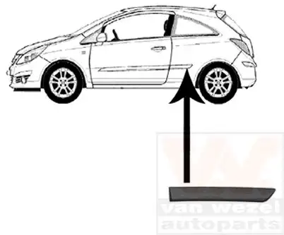 Φάσα Πόρτας OPEL CORSA Hatchback / 5dr 2006 - 2011 ( D ) 1.0 (L08, L68)  ( Z 10 XEP  ) (60 hp ) Βενζίνη #032806552