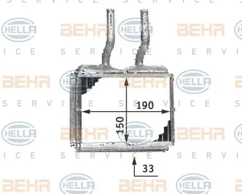 Ψυγείο Καλοριφέρ OPEL CORSA Hatchback / 3dr 1993 - 2000 ( B ) 1.0 i 12V (F08, F68, M68)  ( X 10 XE  ) (54 hp ) Βενζίνη #048706500