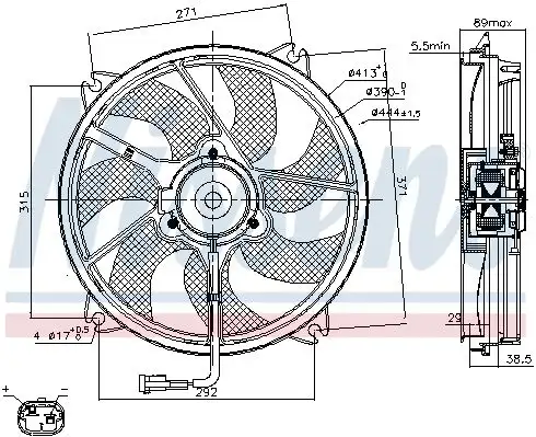 Βεντιλατέρ Νερού FIAT SCUDO Mini Bus 2007 - 1.6 D Multijet  ( 9HU  ) (90 hp ) Πετρέλαιο #059106440