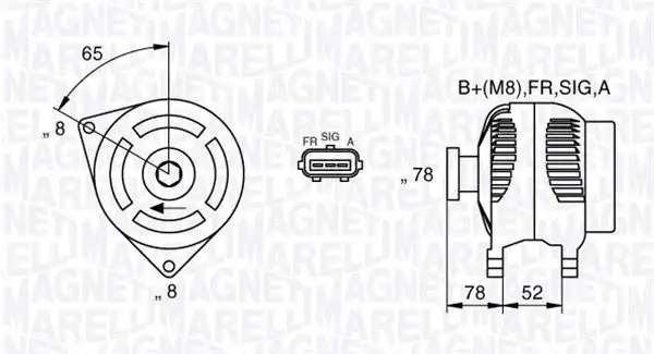 Δυναμό/Εναλλάκτης FORD FOCUS 2004 - 2008 (MK2A) MAGNETI MARELLI 063377421010