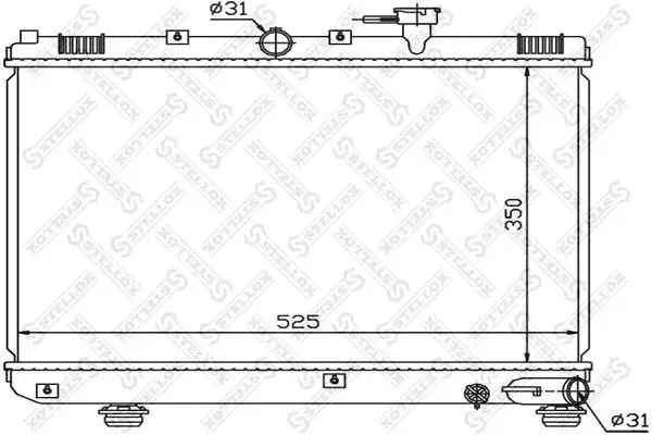 Ψυγείο Νερού KIA RIO Sedan / 4dr 1999 - 2002 ( DC ) 1.3  ( A3E  ) (75 hp ) Βενζίνη #096606300