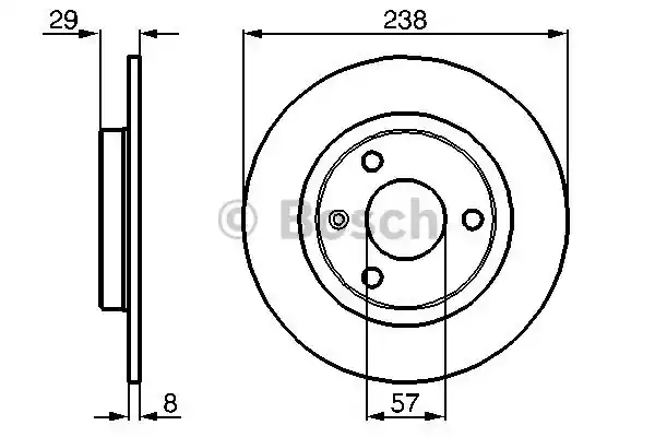 Δισκόπλακες PEUGEOT 106 1992 - 1995 BOSCH 0 986 478 246