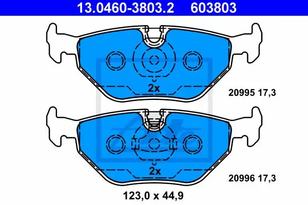 Τακάκια Σετ BMW Z3 1996 - 2003 ( E36/8 ) ATE 13.0460-3803.2