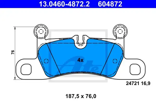 Τακάκια Σετ PORSCHE CAYENNE 2010 - 2015 ( 958 ) ATE 13