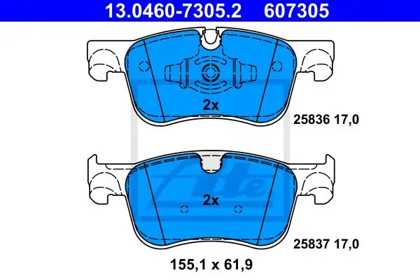 Τακάκια Σετ CITROEN C4 PICASSO 2014 - 2016 ATE 13.0460-7305.2