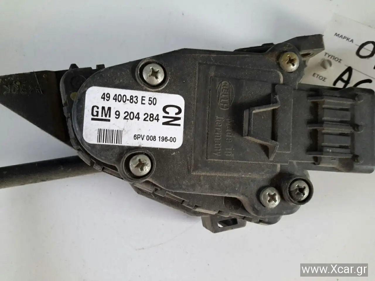 Πετάλ Γκαζιού OPEL AGILA Hatchback / 5dr 2000 - 2003 1.0 (F68)  ( Z 10 XEP  ) (60 hp ) Βενζίνη #4940083E50