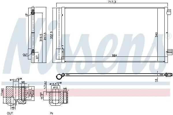 Ψυγείο A/C (Εξωτερικό) JEEP RENEGADE SUV/ ΕΚΤΟΣ ΔΡΟΜΟΥ / 5dr 2014 - 2018 1.6  ( 55263842,EJH  ) (110 hp ) Βενζίνη #181006410