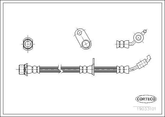 Μαρκούτσια Φρενων TOYOTA RAV-4 2000 - 2003 ( XA20 ) CORTECO 19033101