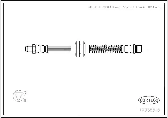 Μαρκούτσια Φρενων RENAULT MEGANE 2002 - 2005 CORTECO 19035818