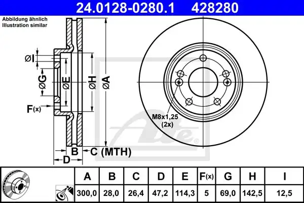 Δισκόπλακες KIA SPORTAGE 2004 - 2008 ( JE ) ATE 24