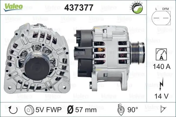 Δυναμό/Εναλλάκτης VW PASSAT 2000 - 2005 ( 3B3 ) VALEO 437377