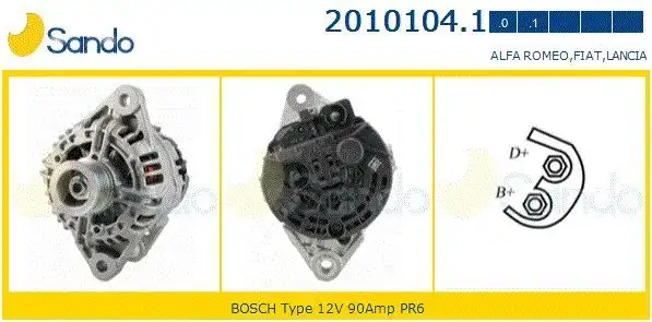 Δυναμό/Εναλλάκτης FIAT PUNTO Hatchback / 3dr 2003 - 2011 ( 188 ) 1.8 130 HGT (188.738, .718)  ( 183 A1.000,188 A6.000  ) (130 hp ) Βενζίνη #46782219
