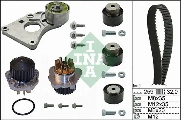 Αντλία νερού PEUGEOT 406 1996 - 1999 ( 8B ) INA 530 0259 30