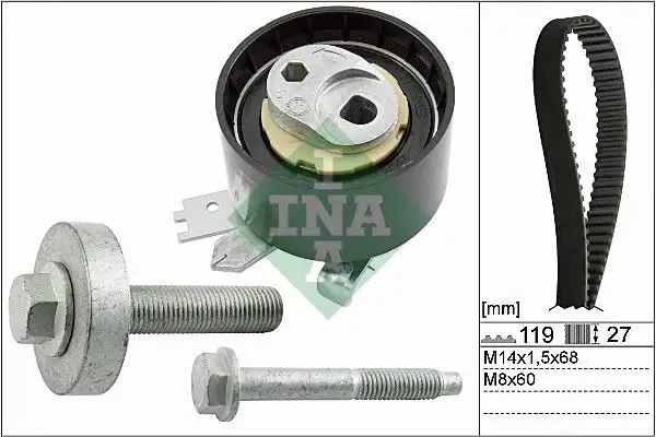 Σετ οδοντωτού ιμάντα NISSAN JUKE 2010 - 2014 INA 530 0607 10