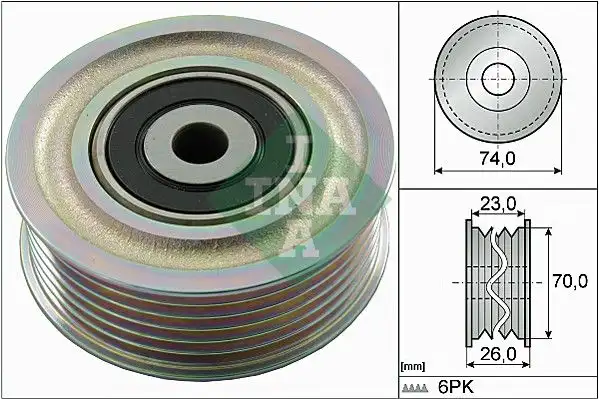 Τροχαλία παρέκκλισης & ενδιάμεσος τροχός DAIHATSU SIRION 2006 - ( M300 ) ( M301 ) INA 532 0826 10