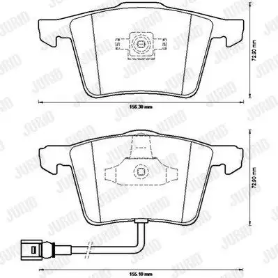 Τακάκια Σετ VW GOLF 2004 - 2008 ( Mk5 ) JURID 573197J