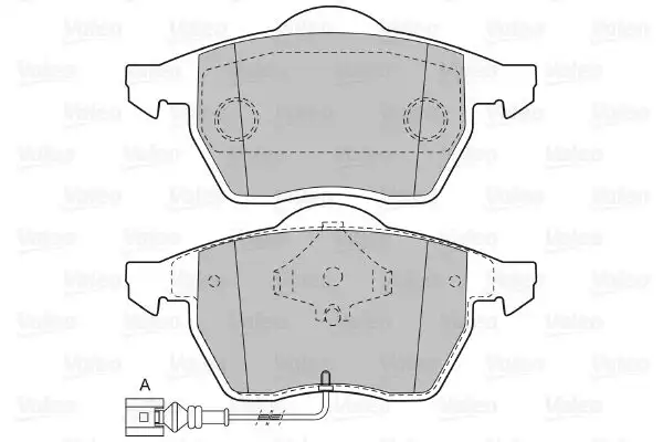Τακάκια Σετ AUDI 100 1982 - 1991 ( 44 ) ( 44Q ) ( C3 ) VALEO 598355