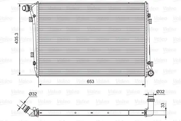 Ψυγείο Νερού VW GOLF 2004 - 2008 ( Mk5 ) VALEO 701664