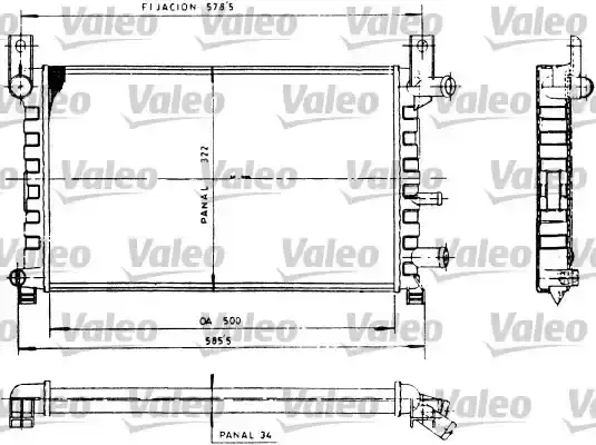 Ψυγείο Νερού FORD FIESTA 1990 - 1995 ( Mk3 )( GFJ ) VALEO 730483