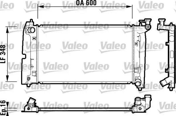 Ψυγείο Νερού TOYOTA COROLLA 2002 - 2004 ( E120 ) VALEO 734199