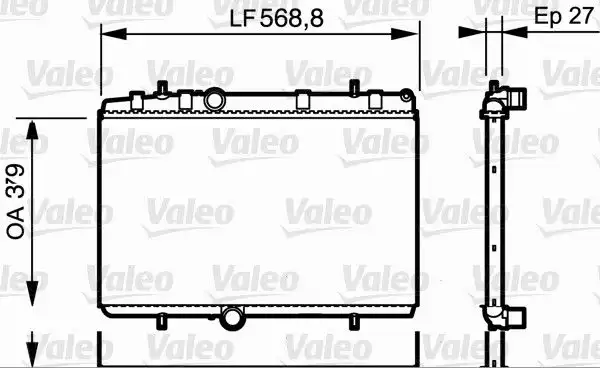 Ψυγείο Νερού PEUGEOT 307 2001 - 2005 ( 3A ) ( 3C ) VALEO 734338