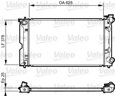 Ψυγείο Νερού TOYOTA COROLLA 2002 - 2004 ( E120 ) VALEO 735567