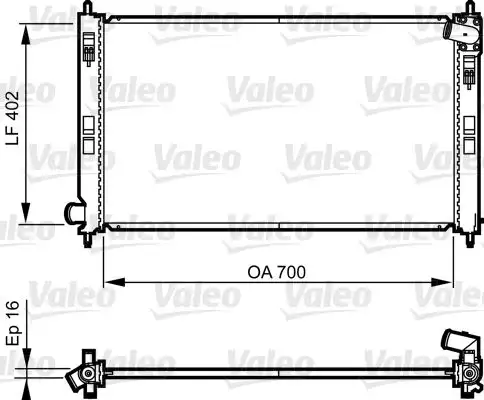 Ψυγείο Νερού MITSUBISHI LANCER 2008 - ( CX/CY ) VALEO 735575