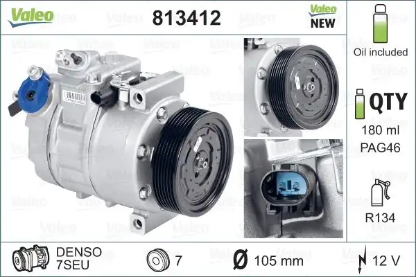 Συμπιεστής A/C (Κομπρέσορας) BMW Z4 2009 - 2012 ( E89 ) VALEO 813412