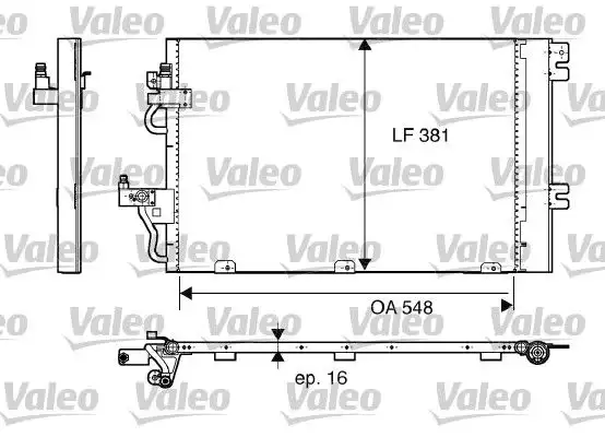 Ψυγείο A/C (Εξωτερικό) OPEL ASTRA 2004 - 2007 ( H ) VALEO 817839