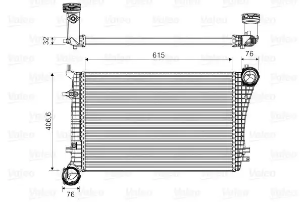 Ψυγείο Intercooler VW GOLF 2004 - 2008 ( Mk5 ) VALEO 818675