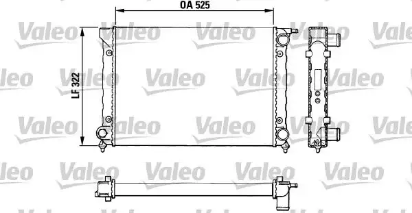 Ψυγείο Νερού VW GOLF 1984 - 1992 ( Mk2 ) VALEO 883727