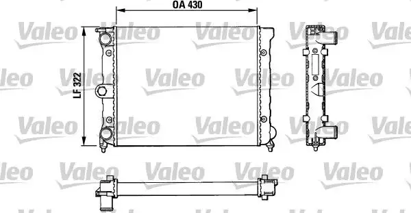 Ψυγείο Νερού VW GOLF 1984 - 1992 ( Mk2 ) VALEO 883819