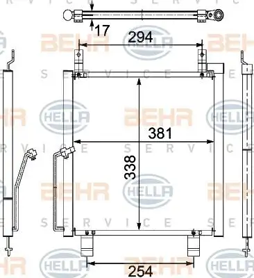 Ψυγείο A/C (Εξωτερικό) SUZUKI ALTO 2002 - 2008 ( RF ) BEHR HELLA SERVICE 8