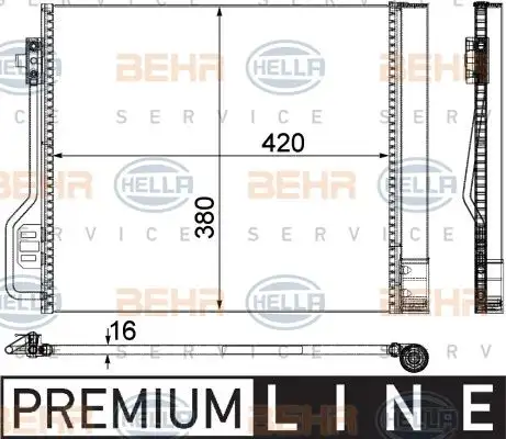 Ψυγείο A/C (Εξωτερικό) SMART FORTWO 2007 - 2012 ( 451 ) HELLA 8FC 351 304-291