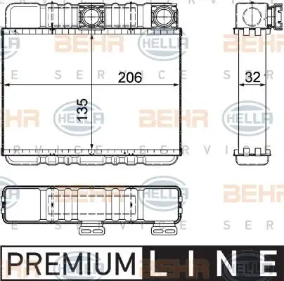 Ψυγείο Καλοριφέρ BMW X3 2004 - 2007 ( Ε83 ) HELLA 8FH 351 311-331