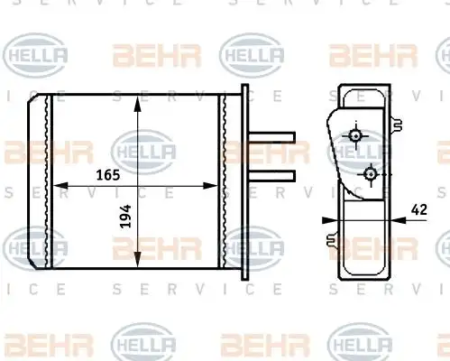 Ψυγείο Καλοριφέρ FIAT PUNTO 1994 - 1999 ( 176 ) HELLA 8FH 351 313-351
