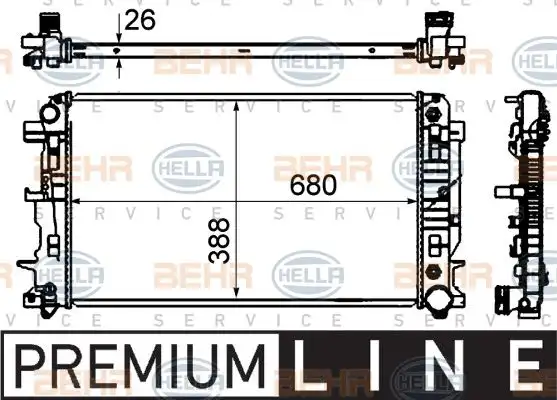 Ψυγείο Νερού MERCEDES SPRINTER 2006 - 2013 ( 906 ) HELLA 8MK 376 701-011