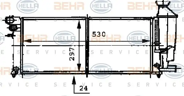 Ψυγείο Νερού CITROEN SAXO 1996 - 1999 HELLA 8MK 376 716-471