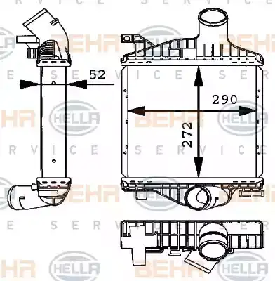 Ψυγείο Intercooler HELLA 8ML 376 723-701