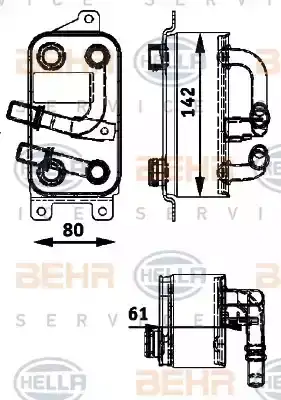 Ψυγείο Σασμάν BMW 5 Series 2003 - 2007 ( E60/1 ) HELLA 8MO 376 726-191